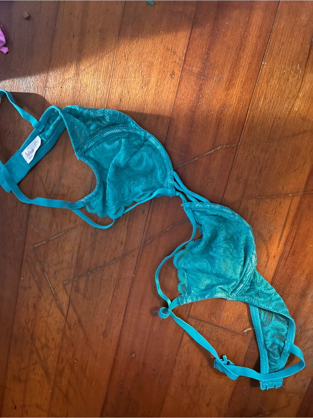 ThirdLove Teal Sheer Lace Bralette